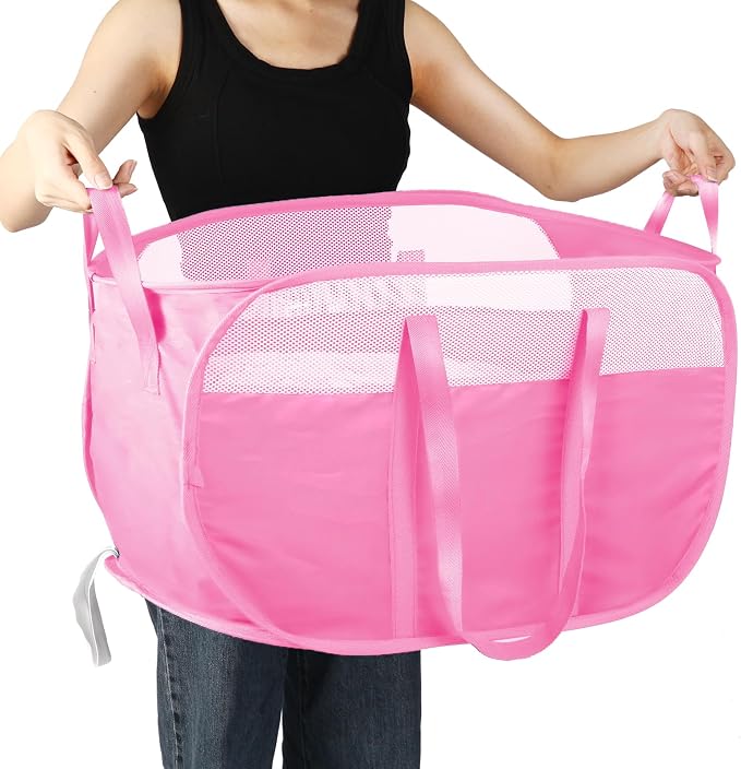 Collapsible Laundry Baskets, Tear Proof Pop Up Laundry Hamper by BATTOO
