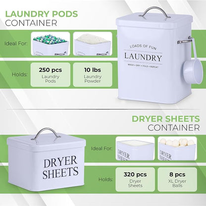 Metal Laundry Detergent Container Set - Image 3