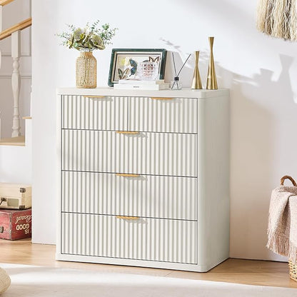 LEYAOYAO Fluted 5 Drawers Dresser - Image 7