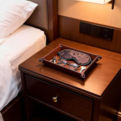 Leather Valet Tray Organizer, Catchall Tray, Desktop Storage - Image 3