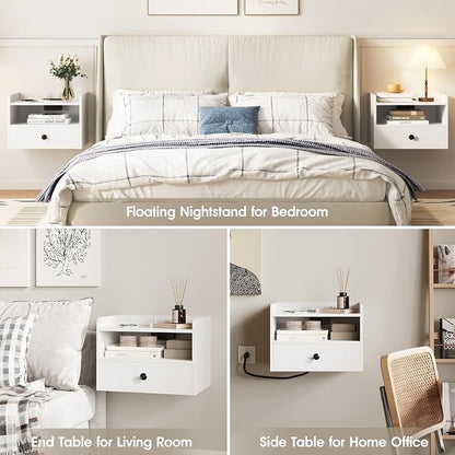 Floating Nightstand Set of 2 Modern Night Stands - Image 5