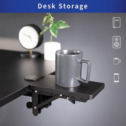 VIVO Clamp-on 6 x 9 inch Desk Extender, Wrist Support, Armrest Tray, Table Mount - Image 4