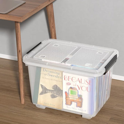 Obstnny 50 L Clear Plastic Storage Bins - Image 2