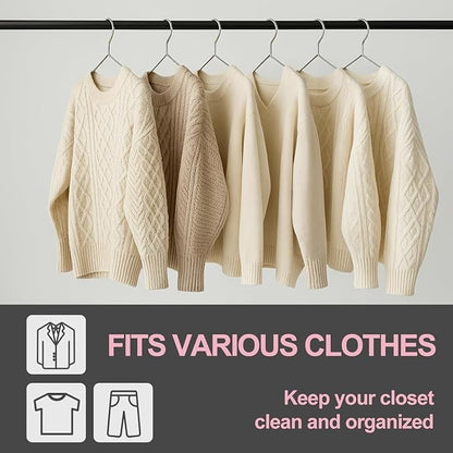 Metal Hangers Heavy Duty 18 Inch Clothes Hangers, Space Saving and Non-Slip - Image 7