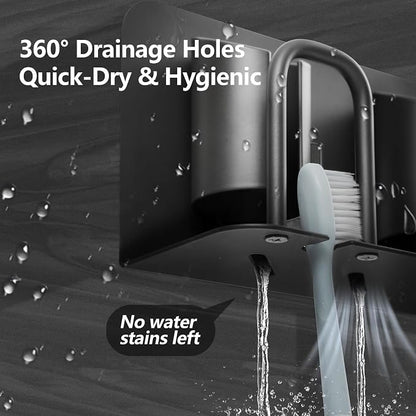 Electric Toothbrush Holder Wall Mounted, Aluminum Bathroom Organizer - Image 4