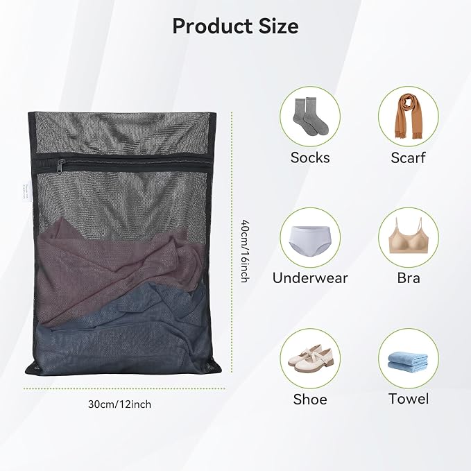 OTraki 2 Pack Durable Mesh Laundry Bags - Image 5