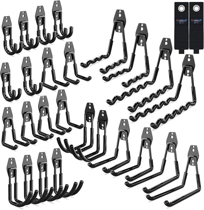 3-H Garage Wall Hooks 28 Pack, Garage Hooks Heavy Duty by 3-H