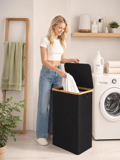 iEGrow Laundry Hamper with Lid, 110L Large Laundry Hamper with Handle and Lid - Image 7
