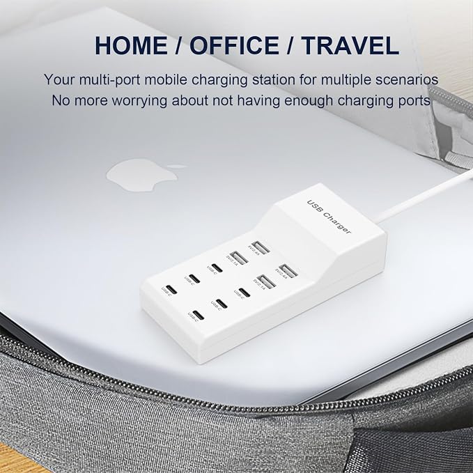 USB Charging Station for Multiple Devices USB Wall Charger Power Hub Strip - Image 7