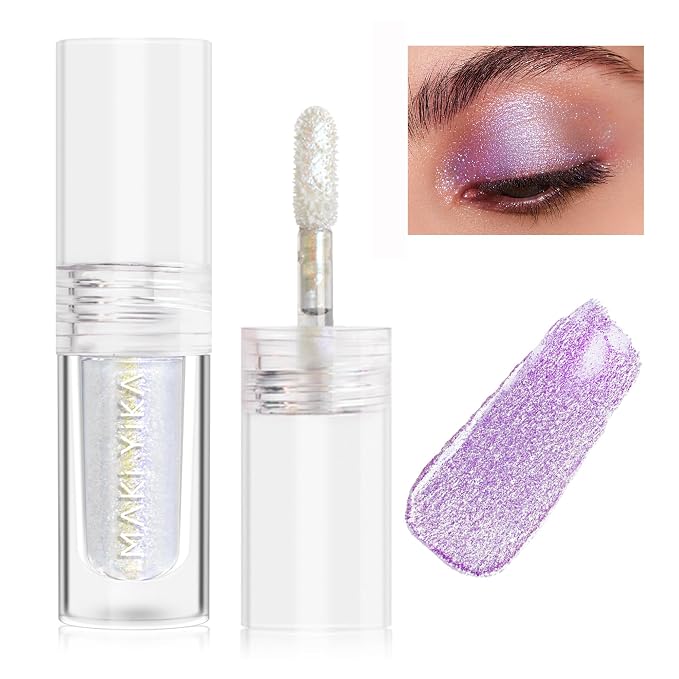 MAKI YIKA Glitter Eyeshadow Silver Multichrome Eyeshadows Long Lasting by MakiYikaBeauty
