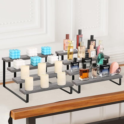 YINMIT Wooden Display Riser Stand, Tiered Perfume and Cologne Organizer Stand - Image 8