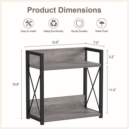 Giikin Coffee Bar Accessories, 2 Tier Spice Rack - Image 2