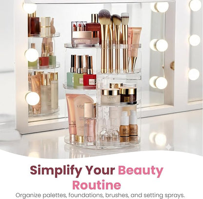 Masirs 360 Rotating Makeup Organizer Countertop - Image 7