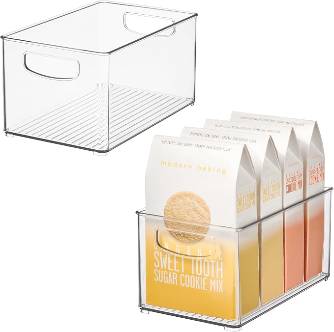 iDesign Stackable Clear Plastic Bin, by iDesign