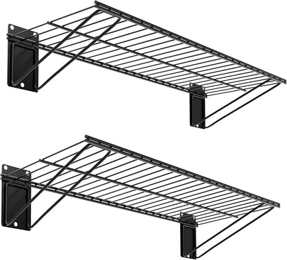 Wall Shelf 24'' x 11'' Garage Wall Mounted Storage Shelves, Heavy Duty Metal by BELLOYON