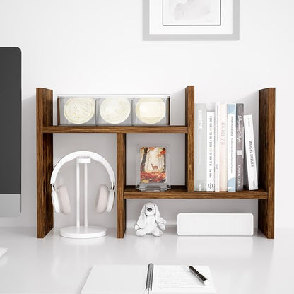 Jerry & Maggie Desktop Organizer Office Storage Rack Adjustable Wood Display - Image 7