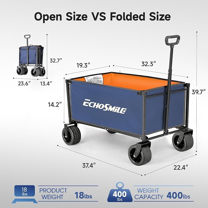 EchoSmile Collapsible Wagon Cart - Image 2
