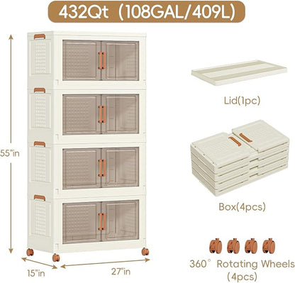 JEKO&JEKO 432 Qt Plastic Storage Bins - Image 2