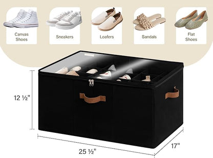 StorageWorks Shoe Organizer for Closet, Fits up to 24 Pairs, Shoe Cubby Storage - Image 3