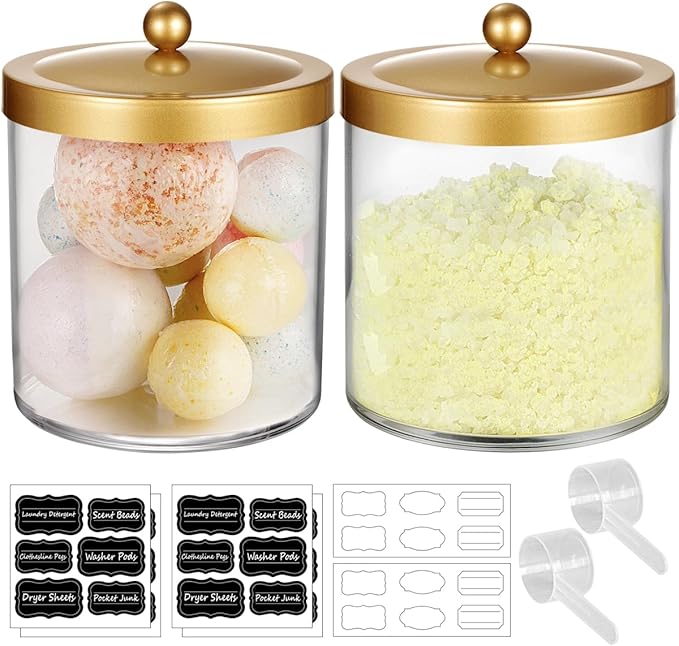 2 Pack 50 Ounce Large Clear Apothecary Jar by SheeChung