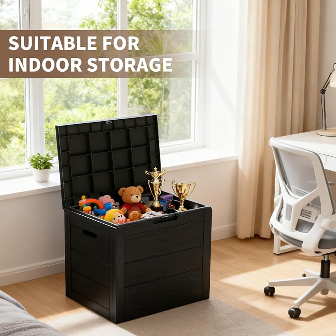 35 Gallon Outdoor Storage Box Waterproof, Deck Boxes Outdoor Waterproof - Image 8
