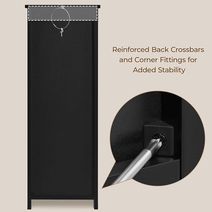 Yaheetech Bathroom Storage Cabinet, Beside Toilet or Vanity, Beadboard Tower - Image 7