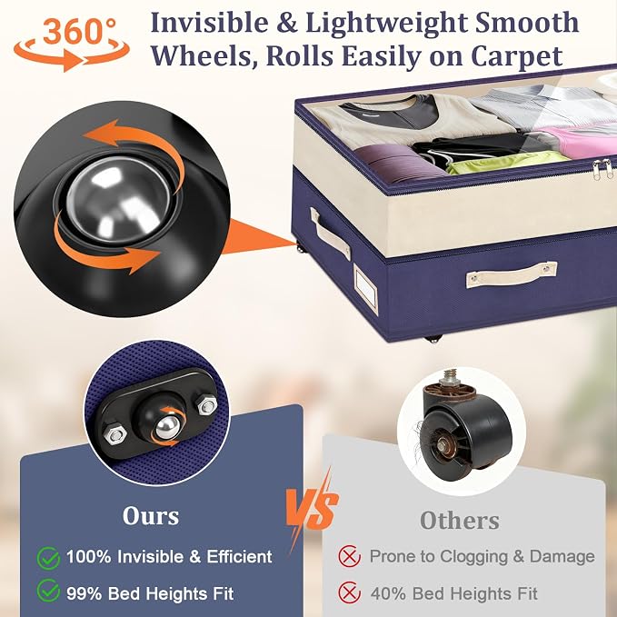 Dolicer 2 Pack Under Bed Storage - Image 4