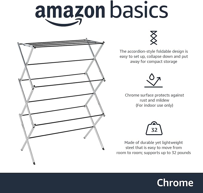 Amazon Basics Foldable Portable Laundry Drying Rack - Image 3