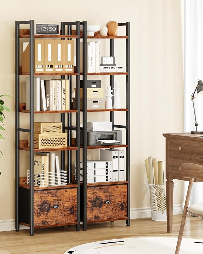 Furologee 6 Tier Bookshelf, Tall Shelf - Image 7