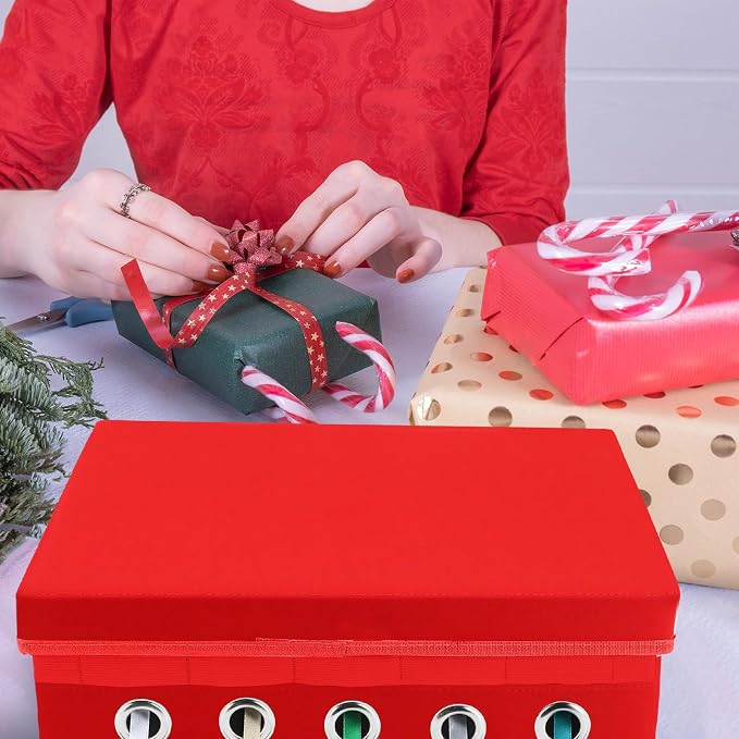 Cinnvoice 2 Pack Christmas Ribbon Organizer Container Box - Image 6