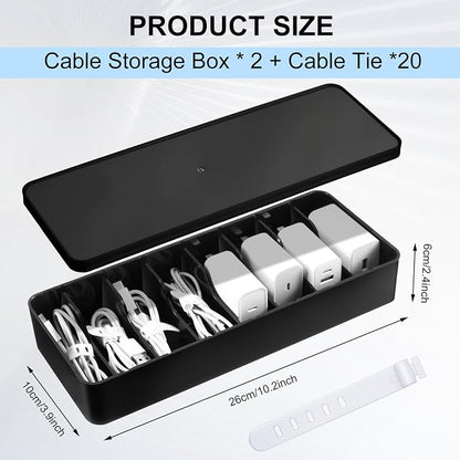 Tatuo 2 Pcs Cable Organizer Box - Image 2