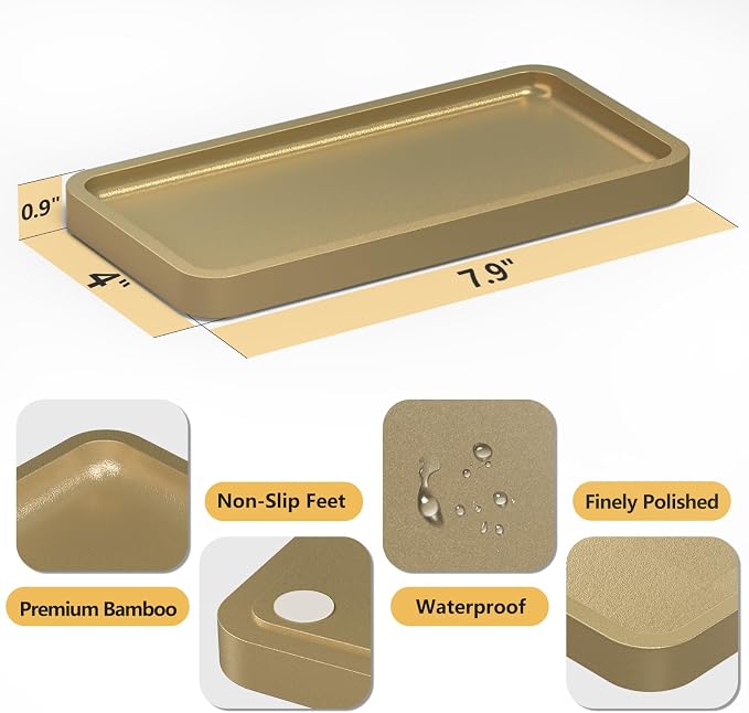 Weenson Gold Bathroom Vanity Tray - Image 2