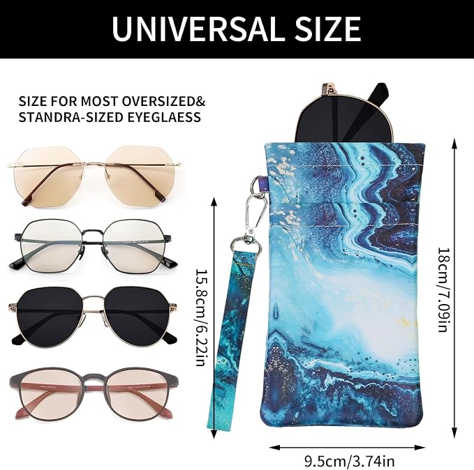 Double Eyeglass Case Soft Dual Glasses Case - Image 2