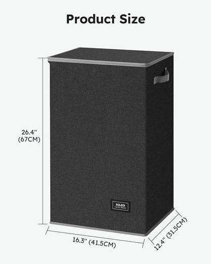 SOLEDI Laundry Hamper with Lid 90L Large & Tall Collapsible Laundry Basket - Image 9