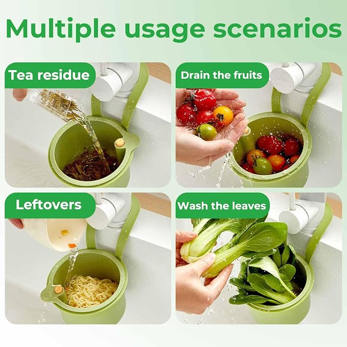 Hanging Sink Drain Basket for Kitchen, Sink Strainer Basket | Collapsible Design - Image 5