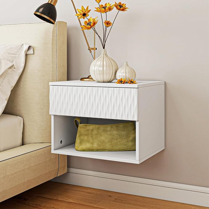 Floating Nightstand Set of 2, Modern Bedside Tables - Image 7