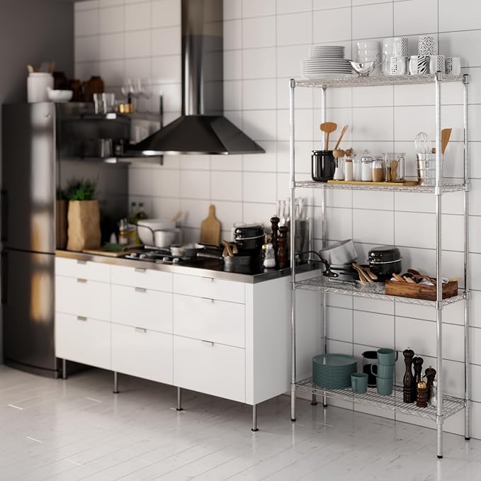 14" Deep x 36" Wide x 74" Height Wire Shelving Kit | 4-Tier | NSF Commercial - Image 7
