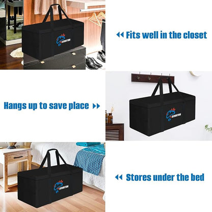 SIRUITON 2Pack 69”L x 29.5”W x 21.6”H-2P, Outdoor Cushion Storage Bag, Patio - Image 5