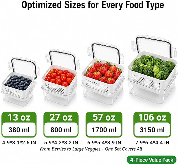 Fruit Storage Containers for Fridge - Image 2