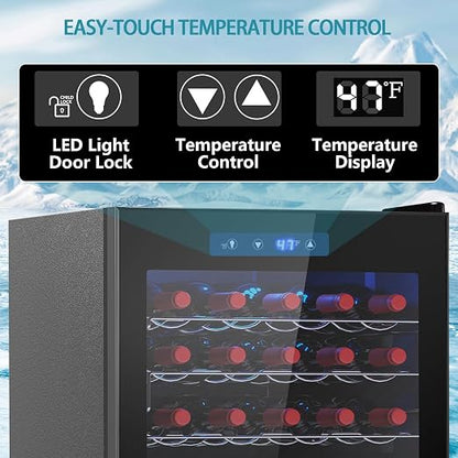 COWSAR 37 Bottle Wine Fridge, Freestanding Commercial Beverage Refrigerator - Image 5