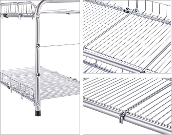 FlagShip 2 Tier Under Sink Organizers and Storage Rack Expandable Cabinet Shelf - Image 4