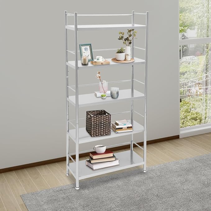 5-Tier Adjustable Rack Storage, Heave Duty Shelf Storage Unit Up to 22lb Each - Image 5
