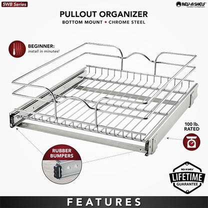 Rev-A-Shelf Kitchen Cabinet Pullout Shelf and Drawer Organizer Slide Out Pantry - Image 3
