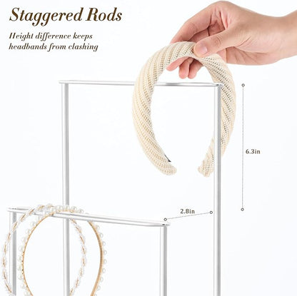 pickpiff Headband Holder Organizer Metal 2-Tier - Image 7
