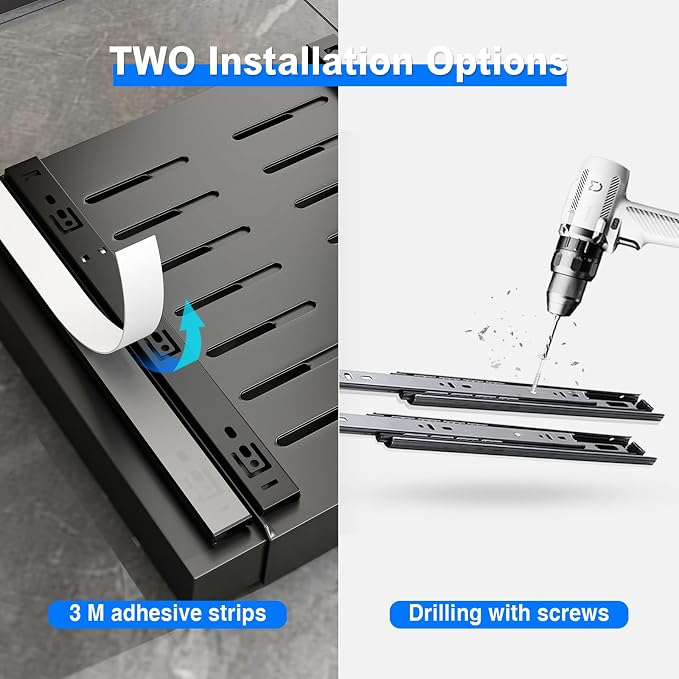 Mustorn 2 Pack Pull Out Cabinet Organizer, Expandable Slide Out Drawers - Image 6