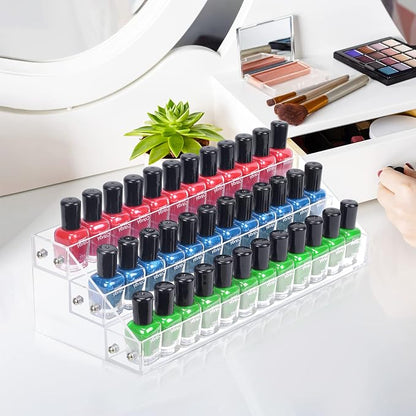 Acrylic Nail Polish Organizer Rack, 3 Tier Paint rack and Storage Shelf - Image 7