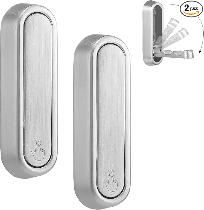 Folding Wall Hooks, 2 Pack, Zinc Alloy, Heavy Duty Coat Hooks | 90° Foldable by Dntorx