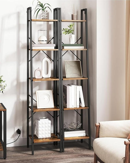 Hzuaneri Ladder Shelf, Freestanding Corner Storage Shelf | Bookcase - Image 7