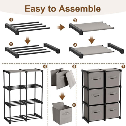 Briwooody 6 Cube Storage Organizer Bins - Image 3