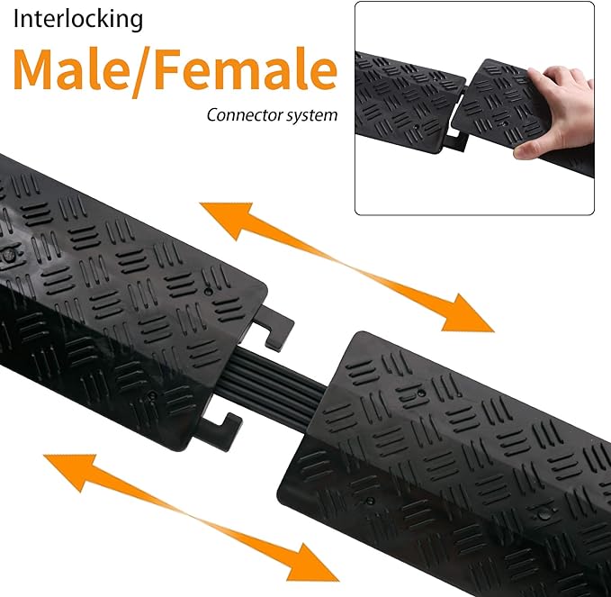 Small 1 Piece - Floor Cord Cover Cord Protector Drop Over Drop Trak Cable Ramp - Image 6